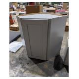 33.5" x 30" x 24.5" Grey Corner Wall Cabinet