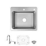 Bratten 25" Drop-In Sink with Faucet