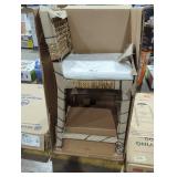 Alice Mahogany Bar Stool, Rattan w/ Cushion