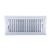 9-3/4x4 in. Steel Floor Register, White