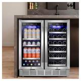 30.31 in. Dual Zone Wine Cooler