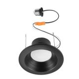 6 in. Adjustable CCT LED Retrofit Trim Black