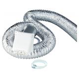 Deflecto Dryer Vent Kit: 4" Hood, 8
