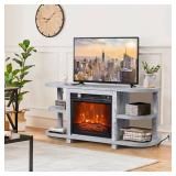 FIRPLACE INSERT ONLY for 48 in Light Gray TV Stan