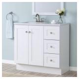 Glacier Bay 37" Bath Vanity with Marble Top