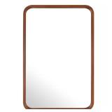 Walnut 24x36 in Farmhouse Wood Framed Mirror