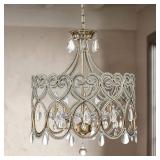 Caleb 5-Light Silver Bronze Drum Chandelier