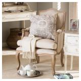 Alarica Beige Fabric Arm Chair