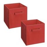 ClosetMaid Cubeicals Fabric Drawer, Red (2)