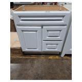 3 door White bathroom Vanity 30"x34"x21"