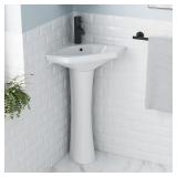 St.Tropez Corner Two-Piece Pedestal Sink TOP ONLY