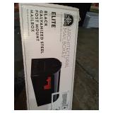 BLACK STEEL POST MOUNT MAILBOX