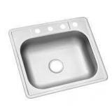 Glacier Bay 25 in. Drop-in Sink, 22ga Stainless