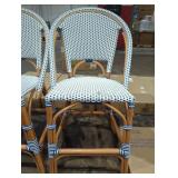 Blue & White Bamboo Chair