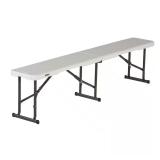 Almond Resin 6 ft. Fold-In-Half Bench