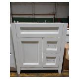 3 door White bathroom Vanity 30"x34"x22"