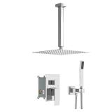 2-Spray 10" Ceiling Shower System, Chrome