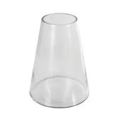 12 in. Clear Cone Shaped Glass Decorative Vase