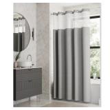 InstaCurtain 71W x74L Curtain & Liner Grey