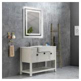 LED Bathroom Mirror, Front/Backlit, Anti-Fog