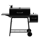 29 in. Barrel Offset Charcoal Grill Black