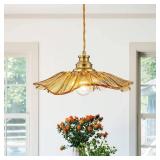 11.02 in. 1-Light Brass Pendant