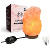 POHS Himalayan Salt Lamp   Dimmable, Wood Base