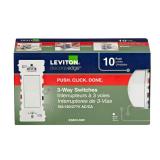 Leviton Decora Edge 15A 3-Way White 10pk