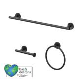 Gatco 3-Piece Bath Set, Matte Black