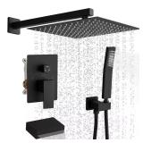 Matte Black 1-Handle Shower Faucet 2.5 GPM, Facto