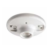 600-Watt 250-Volt White Outlet Box Lampholder