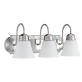 Brush 18.79 in. 3-Light Ni Vanity Light