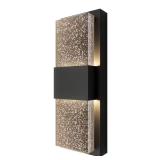 Mazza Black Bubble Glass LED Lantern Sconce