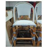 Blue & White Bamboo Chair