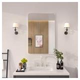 24" W x 36" H Vanity Mirror, Brushed Nickel