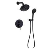 Single-Handle Matte Black Shower Faucet