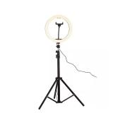 Black Contemporary LED Ring Light Tripod
