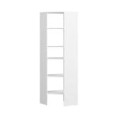 Style+ 25 in. W White Corner Wood Tower