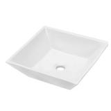 AquaVista 15x15 White Ceramic Square Sink