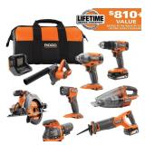 18V 8-Tool Combo Kit w/ 2&4Ah Batt, Charger