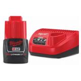 Milwaukee M12 12V 2.0Ah Battery + Charger