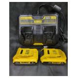 DeWalt 20V MAX 2Ah Batteries & USB Station