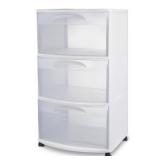Sterilite Three Drawer Cart with Clear Drawers