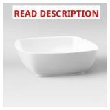 Square Serving Bowl 200oz Porcelain, Has a Chip,