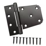 Everbilt 3-1/2 in. Black Tee Hinge