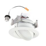 Halo White 4 in. W LED Recessed Gimbal 8.8 W