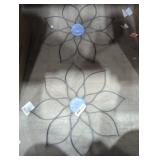 (2) Decorative Metal Wall Flowers