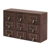 Apothecary Rustic Brown Wood Drawers