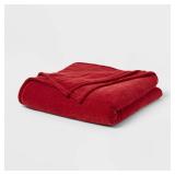 Threshold Full/Queen Knit Chenille Blanket Red