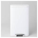 Brightroom 45L Rectangular Trash Can White